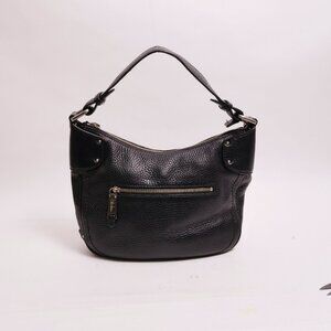Cole Haan Thick Biker Leather Jacket Purse, black 13" Wide x 9 High x 3" Bottom